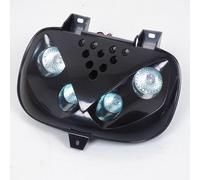 TNT Ottica anteriore per scooter MBK 50 Spirit nero 4 alogeni + 10 LED blu