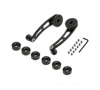 TNTGEBFVBG Alzavetro Manuale Manovella Universale Per Finestrino Per Auto Per Avvolgitore In Lega Di Alluminio Riser Argento/Nero Anteriore Destro Senza Motore(Black)