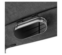 TNTGEBFVBG Contenitore Occhiali per Auto Custodia Occhiali Specchietto Processo Galvanoplastica ABS Doppia Clip per Maggiore Stabilità Protezione in Spugna Spessa Incorporata(Silver-Black)