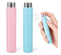 TNTGMG 2 flaconi di profumo da 10 ml, ricaricabili da viaggio, nebulizzatore portatile con pompa spray, mini dispenser di profumo per uomo e donna, piccole bottiglie di ricarica con tappo a vite, a