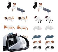 TNTGMG 20 statuette per gatti, mini statue per auto in resina, piccole figure di animali in confezione grande, decorazione fai da te per lo schermo del computer dell'auto, decorazione di animali per