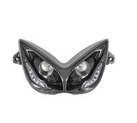 TNTTU Double Optique 2 Lampade Alogene con adattatore LED Eyelight, Nitro/Aerox, Imit Carbone/Bianco.