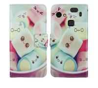 Tnviud Custodia Portafoglio in PU Pelle Caso Guscio Protettiva Cover con Porta Carte Skin Case Per HAMMER Blade 3 4G 6.2" (Lovely Design)