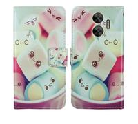 Tnviud Custodia Portafoglio in PU Pelle Caso Guscio Protettiva Cover con Porta Carte Skin Case Per Hammer Blade V 5G / HAMMER FORCE 5G 6.59" (Lovely Design)