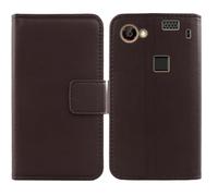 Tnviud Flip Vera Pelle Case Per Energizer Hard Case H620S 6.2" Genuine Premium Leather Cover Custodia Caso Guscio Protettiva (Marrone scuro)