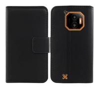 Tnviud Flip Vera Pelle Case Per HAMMER Energy X2 6.1" Genuine Premium Leather Cover Custodia Caso Guscio Protettiva (Nero)