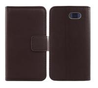 Tnviud Flip Vera Pelle Case Per INOI 100 Classic Lite 1.8" Genuine Premium Leather Cover Custodia Caso Guscio Protettiva (Marrone scuro)