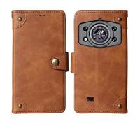 Tnviud in Vera Pelle Stand Portafoglio Cover Per CUBOT KingKong 11 5G 6.72" Premium Caso Case Copertina Custodia Guscio Gel TPU Silicone Protettiva (Marrone)