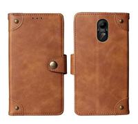 Tnviud in Vera Pelle Stand Portafoglio Cover Per MyPhone HALO A + 1.77" Premium Caso Case Copertina Custodia Guscio Gel Protettiva (Marrone)