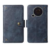 Tnviud in Vera Pelle Stand Portafoglio Cover Per Trevi FORTE 70 2.4" Premium Caso Case Copertina Custodia Guscio Gel Protettiva (Azzurro)