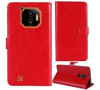 Tnviud Premium Custodia Portafoglio in PU Pelle Supporto Caso Guscio Protettiva Cover Flip Skin Case Per HAMMER Energy X2 6.1"(Rosso)