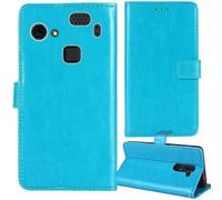 Tnviud Premium Custodia Portafoglio in PU Pelle Supporto Caso Guscio Protettiva Cover Flip Skin Case Per HAMMER Blade 3 4G 6.2"(Blu)