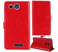Tnviud Premium Custodia Portafoglio in PU Pelle Supporto Caso Guscio Protettiva Cover Flip Skin Case Per Panasonic KX TU110 1.77"(Rosso)