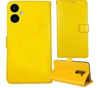 Tnviud Premium Custodia Portafoglio in PU Pelle Supporto Caso Guscio Protettiva Cover Flip Skin Case Per SPC ZEUS 2 PRO 6.1"(Giallo)