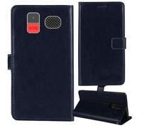 Tnviud Premium Custodia Portafoglio in PU Pelle Supporto Caso Guscio Protettiva Cover Flip Skin Case Per Funker C120 Classic 4G / C140 Clasic 4G 1.8"(Blu Scuro)