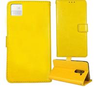 Tnviud Premium Custodia Portafoglio in PU Pelle Supporto Caso Guscio Protettiva Cover Flip Skin Case Per Onyx Boox P6 6.13"(Giallo)