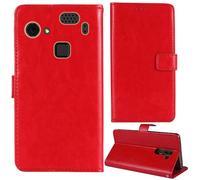 Tnviud Premium Custodia Portafoglio in PU Pelle Supporto Caso Guscio Protettiva Cover Flip Skin Case Per HAMMER Blade 3 4G 6.2"(Rosso)