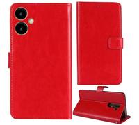 Tnviud Premium Custodia Portafoglio in PU Pelle Supporto Caso Guscio Protettiva Cover Flip Skin Case Per SPC ZEUS 2 5"(Rosso)