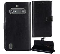 Tnviud Premium Custodia Portafoglio in PU Pelle Supporto Caso Guscio Protettiva Cover Flip Skin Case Per Doro Leva E10 / E11 Doro DFB 0600 2.4"(Nero)