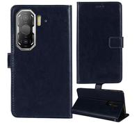 Tnviud Premium Custodia Portafoglio in PU Pelle Supporto Caso Guscio Protettiva Cover Flip Skin Case Per Blackview ROCK 3 6.78"(Blu Scuro)