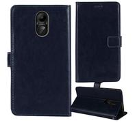 Tnviud Premium Custodia Portafoglio in PU Pelle Supporto Caso Guscio Protettiva Cover Flip Skin Case Per MyPhone HALO A + 1.77"(Blu Scuro)