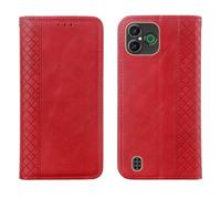Tnviud Stand Magnetica Pelle Portafoglio Cover Caso Per Doro Aurora A30 Premium Case Copertina Custodia Guscio Protettiva Anti Urto e Graffi (Rosso)