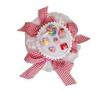 Tnxpumi Lolita Dress Polka Cream Sweet Soft Girl Top Hat Cap Hairpin Cameriera Copricapo Cosplay Copricapo (rosso)