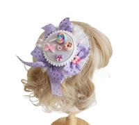 Tnxpumi Lolita Dress Polka Cream Sweet Soft Girl Top Hat Cap Hairpin Cameriera Copricapo Cosplay Copricapo (viola)