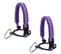 Tnyvm 2 cinghie per bottiglia d'acqua per campeggio all'aperto, bottiglia d'acqua, manico in paracord con maniglia di sicurezza in paracord con moschettone porta bottiglia d'acqua, accessori per