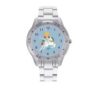 To Be A Unicorn - Orologio da polso da uomo, in acciaio inox, analogico, al quarzo, Stile:, regular, Bracciale