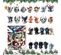 to Christmas Calendar 2D Acrylic Cute Dragon Decor holiday