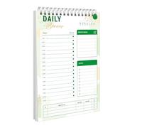 To Do List Daily Planner, A5 Agenda giornaliera, 52 Blatt, 15 x 21 cm, Planner Giornaliero, Blocco Note per Appuntamenti, Appunti, Carta più Spessa, per Scuola, Casa, Ufficio, A5-LG
