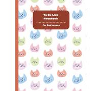 To Do List Notebook for Cat Lovers: Colorful Cats Watercolor Illustration Pattern Cover / 8.5" x 11" Notebook