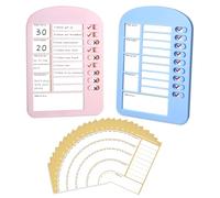 To Do List, Routine Bambini Giornaliera Appendibile, To Do List Planner con Supporto, Planner Giornaliero Riutilizzabile, Tabella Routine Quotidiana Bambini 2 Pezzi, Enthält Insgesamt 26 Papierkarten