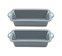 To encounter 9 Inch Silicone Bread and Loaf Pan, 2 Pack Food Grade Nonstick Silicone Molds for Baking Banana Bread, Meat Loaf, Pound Cake, with Metal Reinforced Frame More Strength