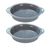 To encounter 9 Inch Silicone Round Cake Pans, 2 Pack Nonstick Silicone Baking Pans Set, Food Grade Silicone Cake Molds, with Metal Reinforced Frame More Strength