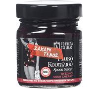 To Filema Tis Lelas Pezzi di Amarene nello Sciroppo Denso senza Zuccheri Aggiunti - Confezione 2 x 240 g (480 g) | Dolce al Cucchiaio Greco Artigianale | Vegan & Senza Glutine | Frutta Fresca Naturale