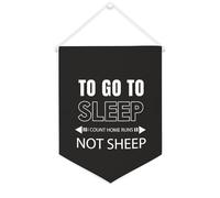 to Go to Sleep I Count Home Runs Not Sheep Banner in tela 30,5 x 40,6 cm motivazionale da appendere alla parete bandiera decorativa su tela gagliardetto decorazione da parete per camera da letto