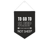 to Go to Sleep I Count Home Runs Not Sheep Banner in tela motivazionale da appendere alla parete bandiera da parete decorazione per la casa opera d'arte per soggiorno, camera da letto, ufficio, regali