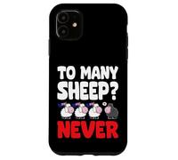 To many Sheep Never Australia Bandiere nere da pecora Custodia per iPhone 11