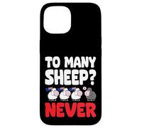 To many Sheep Never Australia Bandiere nere da pecora Custodia per iPhone 15
