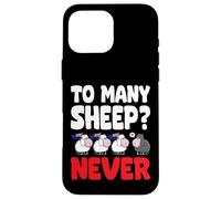 To many Sheep Never Australia Bandiere nere da pecora Custodia per iPhone 16 Pro Max