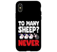 To many Sheep Never Australia Bandiere nere da pecora Custodia per iPhone X/XS