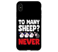 To many Sheep Never Australia Bandiere nere da pecora Custodia per iPhone XS Max