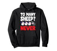 To Many Sheep Never Australia Bandiere Nere da Pecora Felpa con Cappuccio