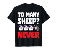 To Many Sheep Never Australia Bandiere Nere da Pecora Maglietta