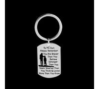 To My Son Keychain Ricorda sempre che sei più bravo di te Credi Portachiavi