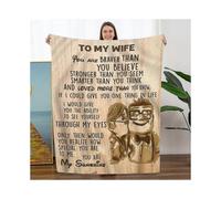 To My Wife Throw Blanket From Husband Christmas Birthday Personalization Gift Soft Bed Flannel Blanket .