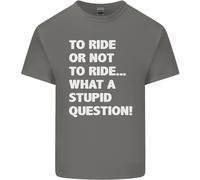 To Ride O Not To ? What A Stupid Domanda Uomo Cotone T-Shirt