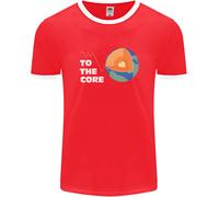 To The Core Climate Change ECG Heart Pulse Uomo Ringer T-Shirt FotL
